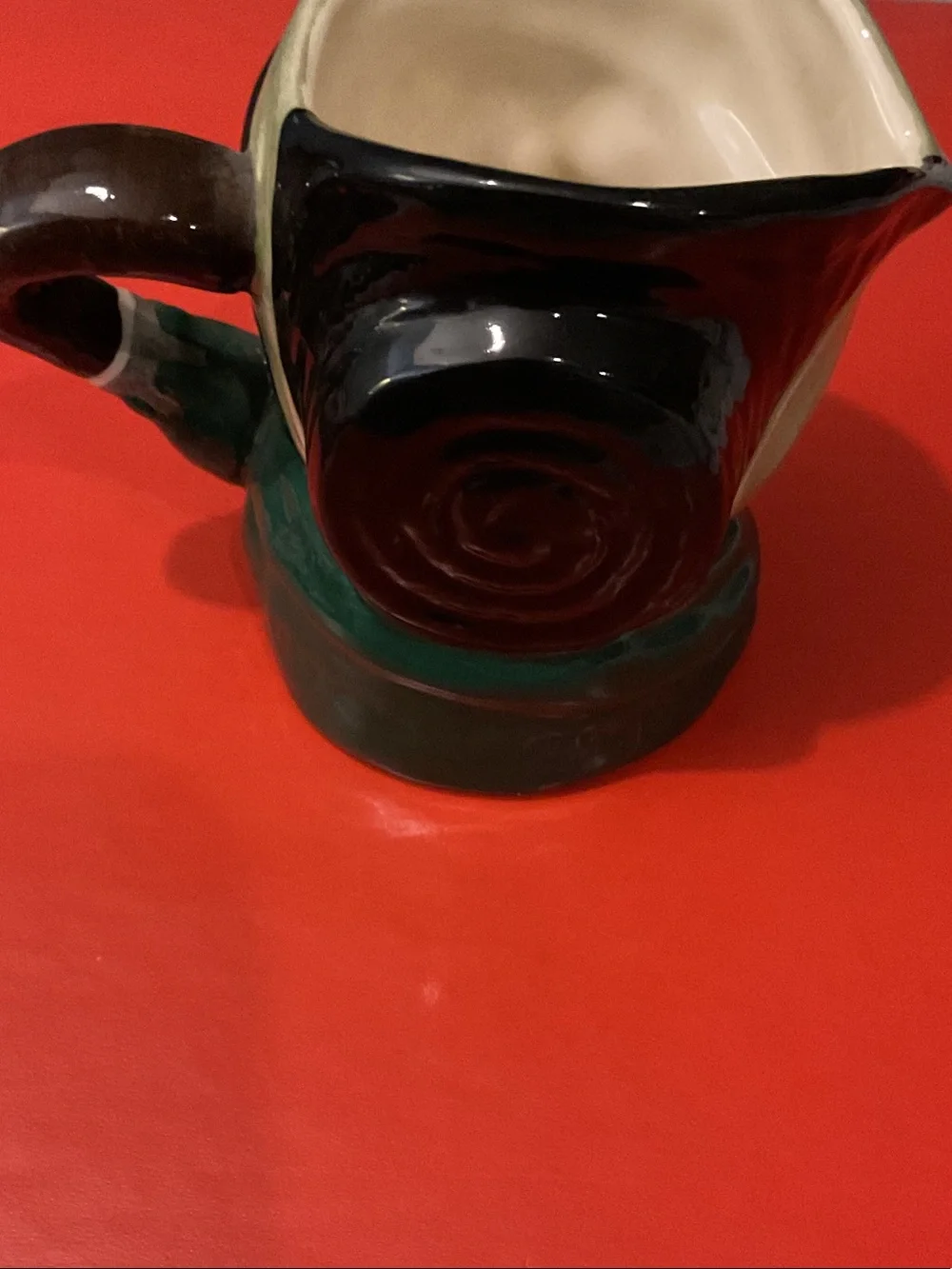 Royal Doulton Toby Character Pitcher in Green, Cream, Brown
